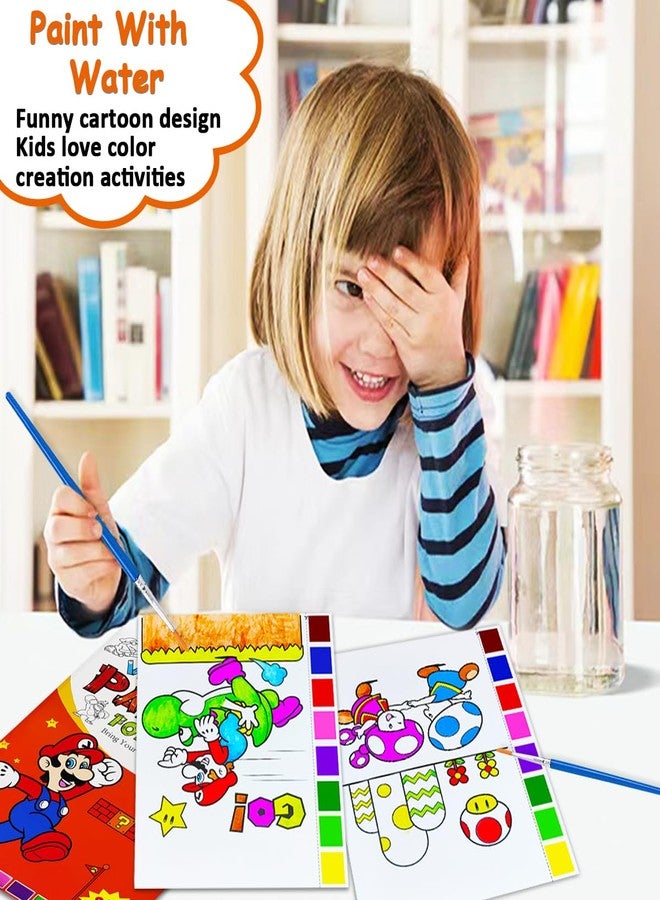 JZILU Watercolor Coloring Book for Kids, Paint with Water- Magic Paint Set Water Painting Book for Toddlers- Arts and Crafts Kit for Girls Boys Travel Activities -Stocking Stuffers for Kids - Image 2